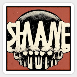 Orange Shame Skull Sticker